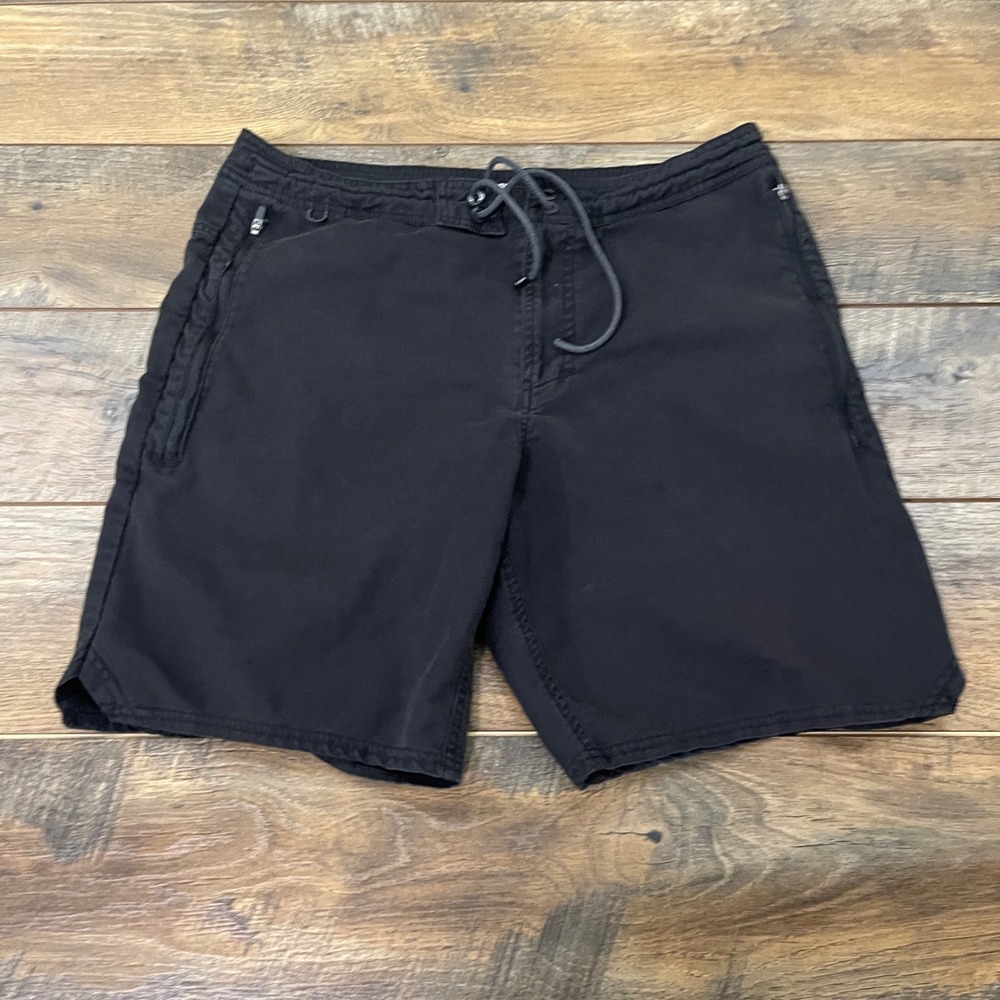 Roark Artifacts of Adventure Mens Black Hybrid Shorts Size 33 Drawstring Stretch